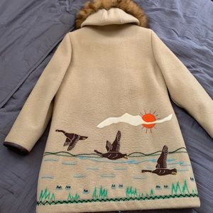 Vintage James Bay Wool & Fur-Lined Hooded Parka